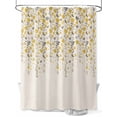 thumbnail image 1 of Weeping Flowers Shower Curtain Set, Waterproof Shower Curtains for Bathroom, Yellow Grey Spring Floral Rustic Burlap Washable Fabric Cloth Bath Curtain for Bathtub Decoration with Hooks 48x72 Inches, 1 of 6