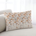 thumbnail image 1 of Weeping Flowers Standard Size Pillow Cover,Pillowcase Protectors with Zipper,Breathable Decorative Throw Pillow Case Cover,Orange Grey Spring Floral Botanical Rustic Burlap Pillow Shams 20x26Inch, 1 of 8