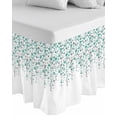 thumbnail image 1 of Weeping Flowers Wrap Around Bed Skirts for King Bed 16" Drop,Bed Skirt with Adjustable Elastic Belt Dust Ruffle Bed Valance for Bedroom Teal Grey Summer Spring Floral Botanical Art Bed Frame Cover, 1 of 7