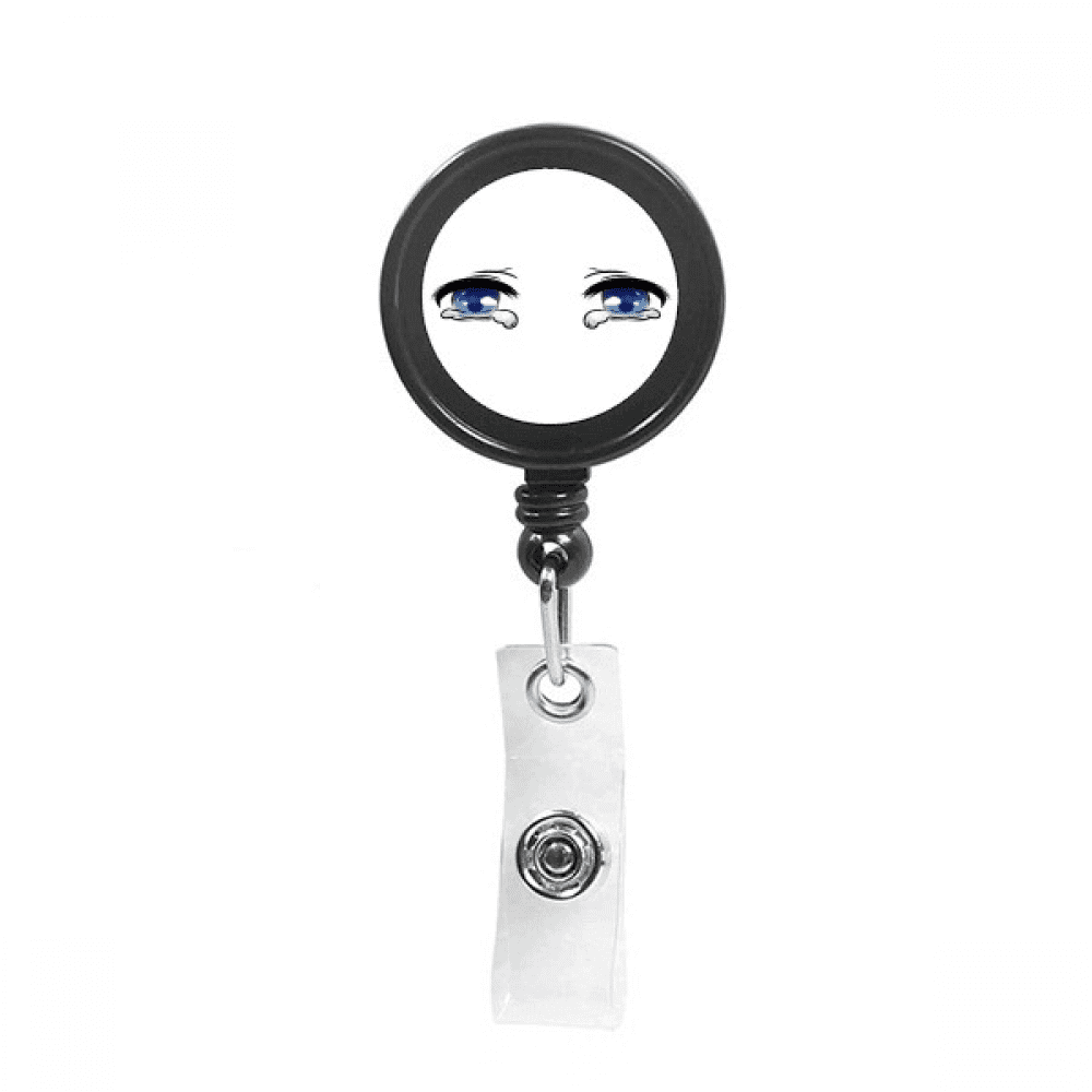 Weeping Lacrimation Sob Eyes Retractable Keychain Badge Holder ID Badge