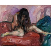 Weeping Nude Canvas Art - Edvard Munch 24 x 36