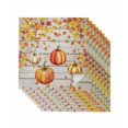 thumbnail image 1 of Weeping Pumpkin Fall Cloth Napkins Set of 8 Reusable Dinner Napkins, Thanksgiving Maple Leaves Wood Cocktail Napkin Washable Table Napkins for Wedding/Holiday Party/Baby Shower 20"x20", 1 of 7