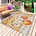 thumbnail image 1 of Weeping Pumpkin Fall Outdoor Rug for Patio/Deck/Porch, Non-Slip Large Area Rug 6 x 9 Ft, Thanksgiving Maple Leaves Wood Indoor Outdoor Rugs Washable Area Rugs, Reversible Camping Rug Carpet Runner, 1 of 8