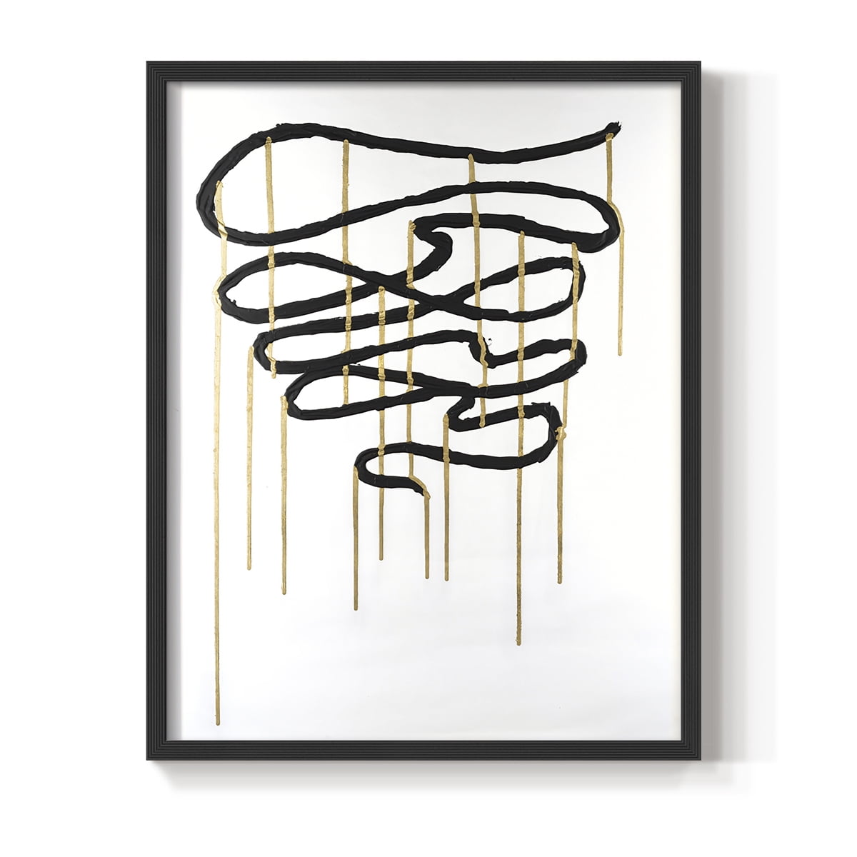 Weeping Ribbon I Framed Print in Black Solid Wood 16 x 20 Framed Print