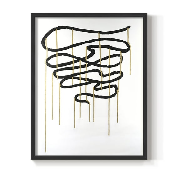 Weeping Ribbon I Framed Print in Black Solid Wood 8 x 10 Framed Print