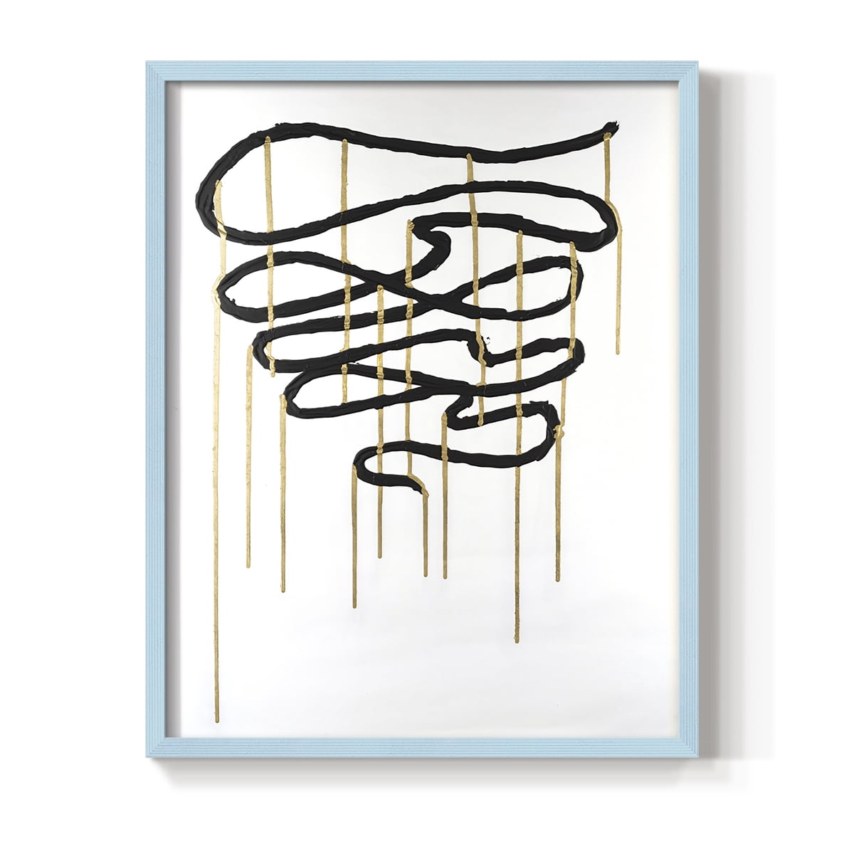 Weeping Ribbon I Framed Print in Blue Solid Wood 8 x 10 Framed Print