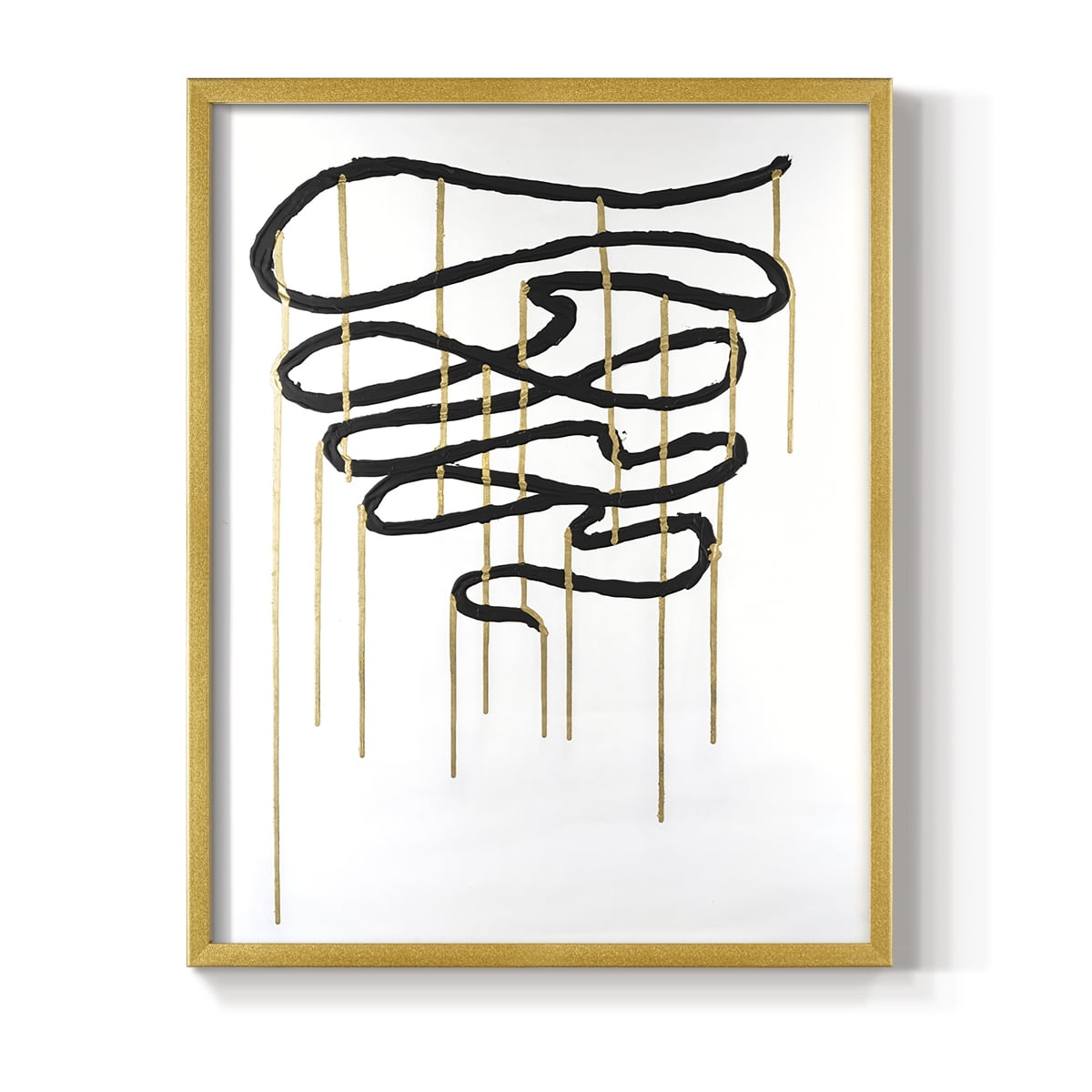 Weeping Ribbon I Framed Print in Gold Solid Wood 8 x 10 Framed Print