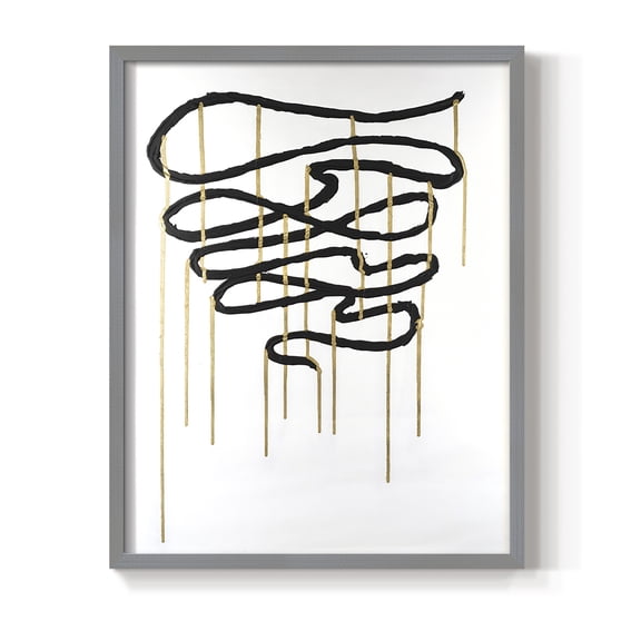 Weeping Ribbon I Framed Print in Gray Solid Wood 8 x 10 Framed Print