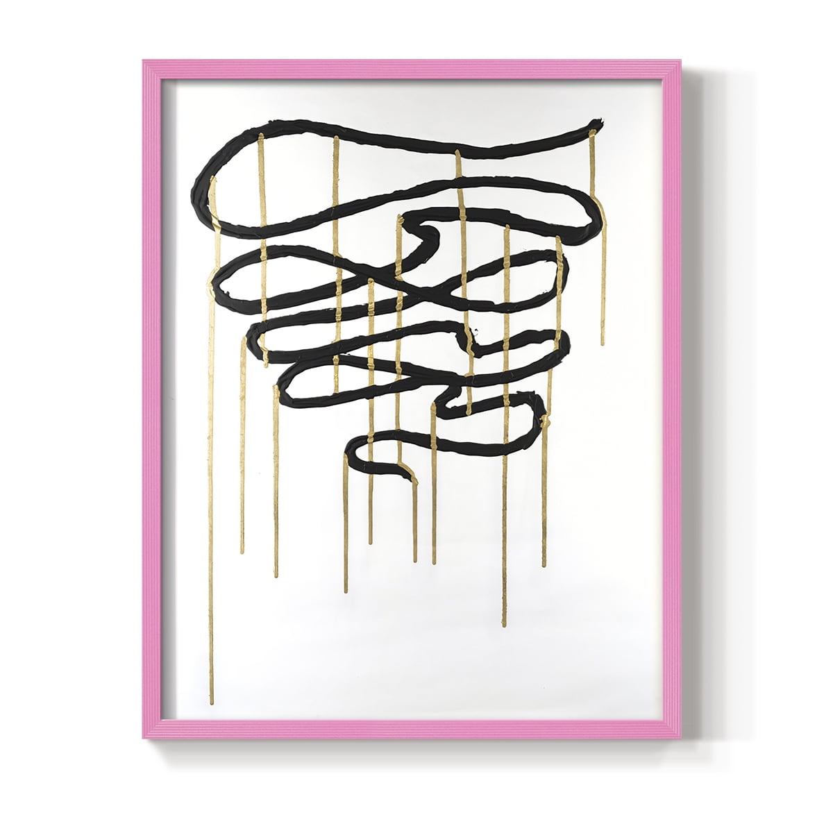 Weeping Ribbon I Framed Print in Pink Solid Wood 8 x 10 Framed Print