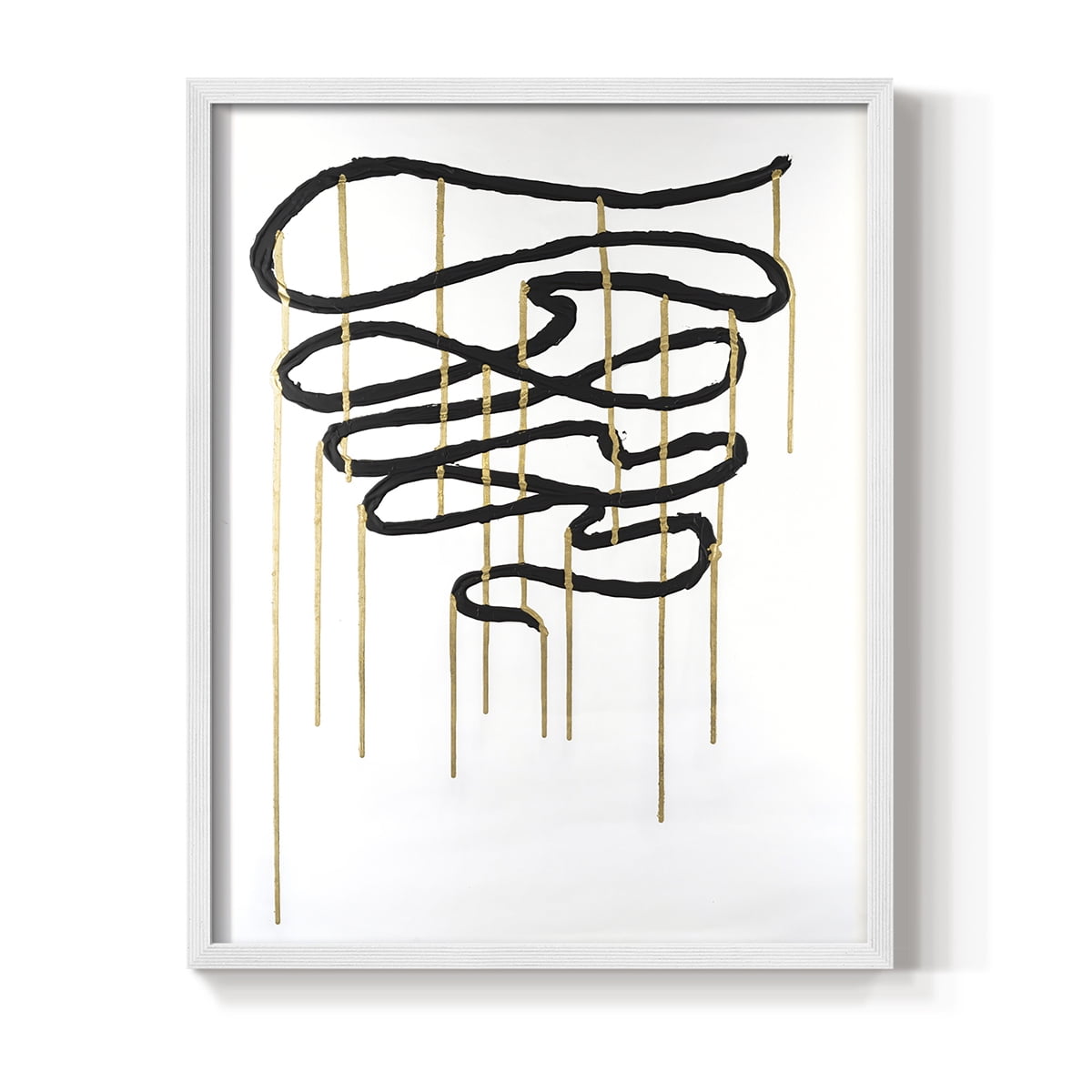 Weeping Ribbon I Framed Print in White Solid Wood 11 x 14 Framed Print