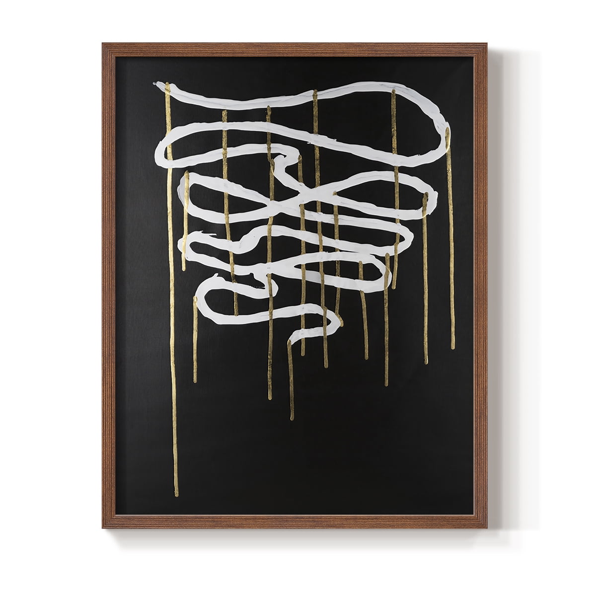 Weeping Ribbon II Framed Print in Brown Solid Wood 11 x 14 Framed Print