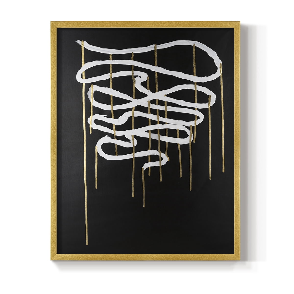 Weeping Ribbon II Framed Print in Gold Solid Wood 8 x 10 Framed Print