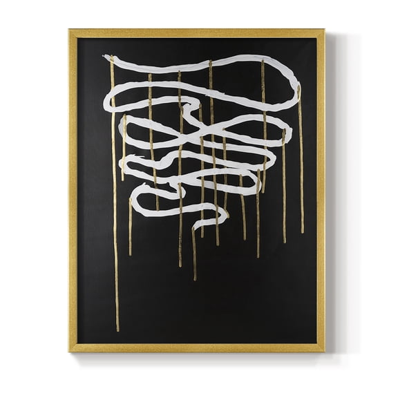 Weeping Ribbon II Framed Print in Gold Solid Wood 8 x 10 Framed Print