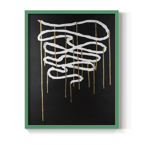 Weeping Ribbon II Framed Print in Green Solid Wood 8 x 10 Framed Print