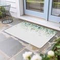 thumbnail image 1 of Weeping Teal Botanical Door Mat Indoor Outdoor, Spring Eucalyptus Leaves Non Slip Welcome Mat with Rubber Backing, Absorbent Fabric Front Door Mats Entryway Rug for Home Patio Entrance 24"x36", 1 of 9