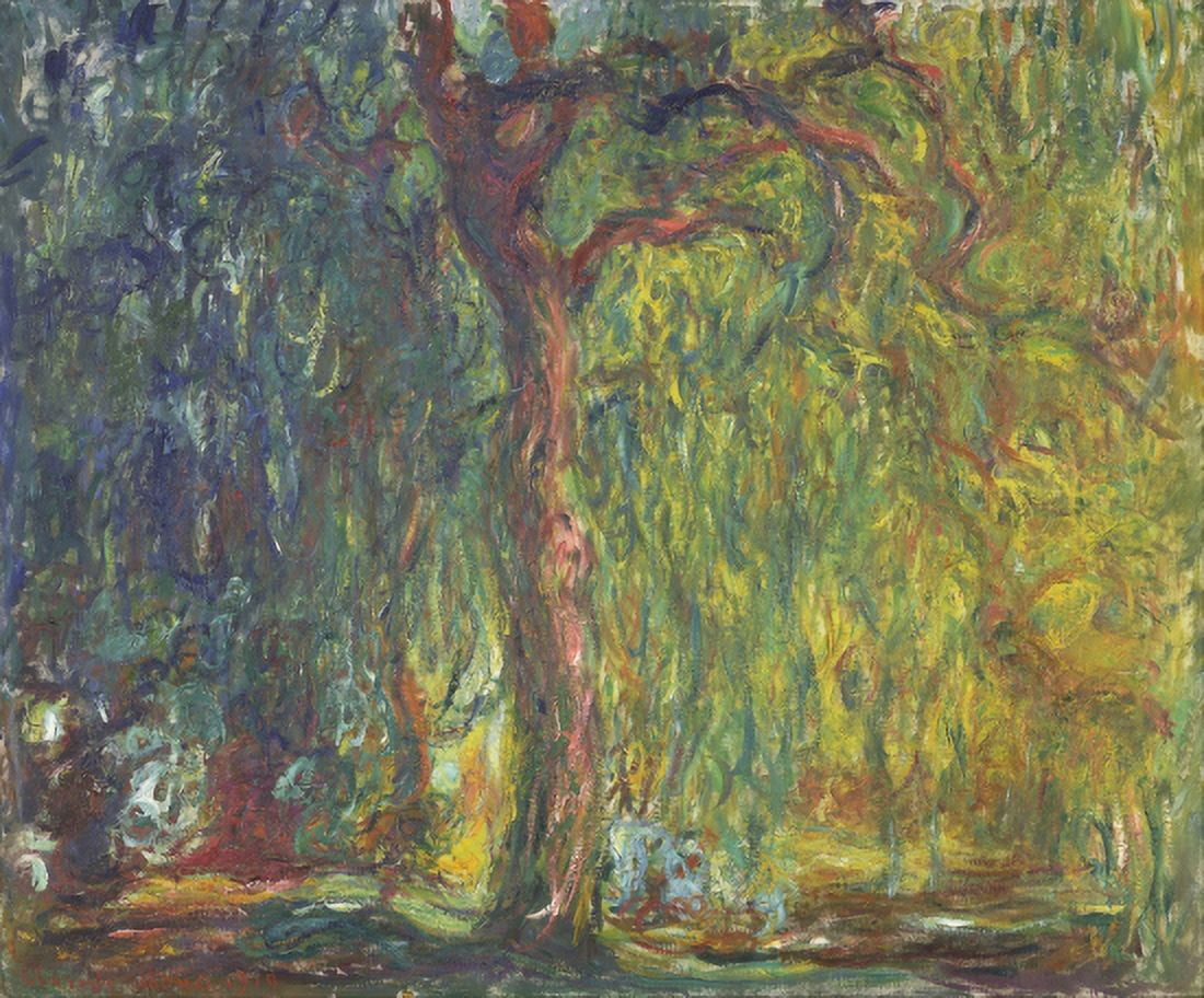 Weeping Willow Canvas Art - Claude Monet (18 x 24)