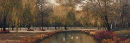 Weeping Willow Panel Canvas Art - Diane Romanello (12 x 36)