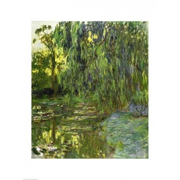 Weeping Willows The Waterlily Pond at Giverny C.1918 Poster Print by Claude Monet - 18 x 24 in.