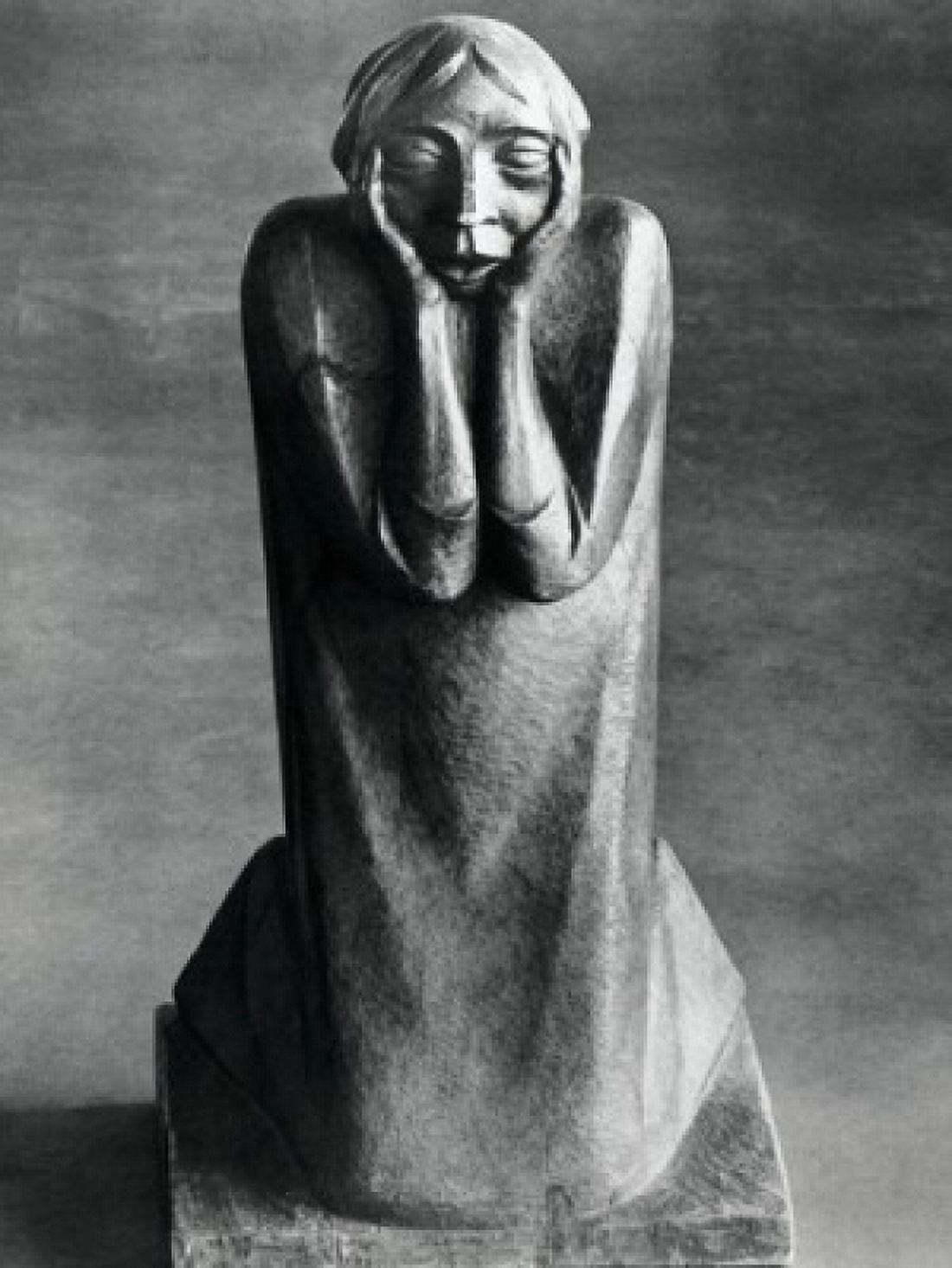 Weeping Woman Ernst Barlach (1870-1938 German) Canvas Art - (24 x 36)