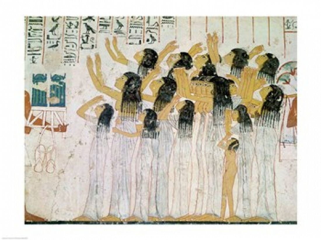 Weeping Women in a Funeral Procession Canvas Art - (24 x 18)