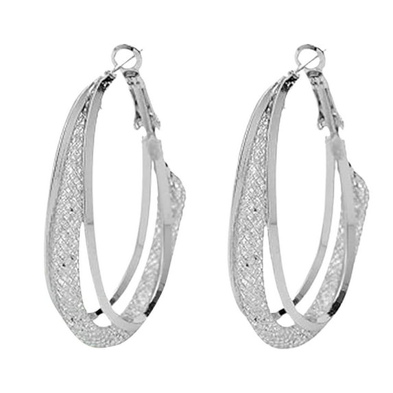 Weerihhol 100 Mm Large Hoop Earrings for Women Unique Earrings For Women With Light And High End Feel Geometric Loop Earrings
