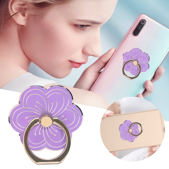 Weerihhol Cell Phone Ring Holder Flower Shape Phone Ring Holder Metal Finger Grip Finger Kickstand 360° Rotation Universal Finger Ring Phone Grip Compatible With All Phone Tripod Mount Holder