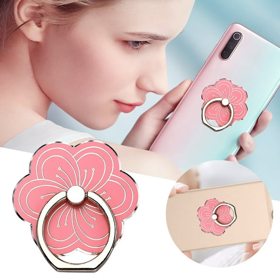 Weerihhol Cell Phone Ring Holder Flower Shape Phone Ring Holder Metal Finger Grip Finger Kickstand 360° Rotation Universal Finger Ring Phone Grip Compatible With All Phone Tripod Mount Holder