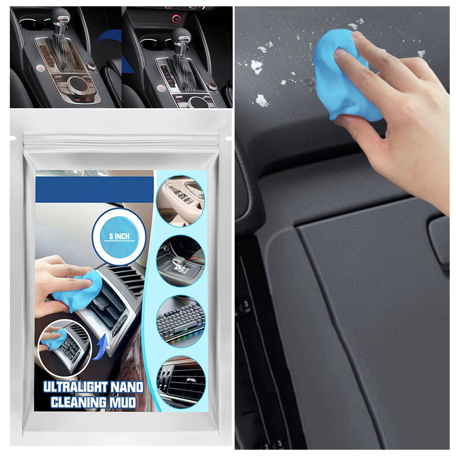 Magshion Car Cleaning Gel Dust Cleaning Gel For Car Vent, Auto Detailing Tools Home Office Detailing Jelly Keyboard Cleaner For Dust And Debris Removal (Yellow