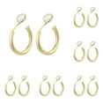 thumbnail image 1 of Weerihhol Clip On Earrings For Women Gold Plated Non Pierced Hoop Clip On Hoops For Non Pierced Ears Gold And 2PCS Rose Hoop Earrings for Women, 1 of 9
