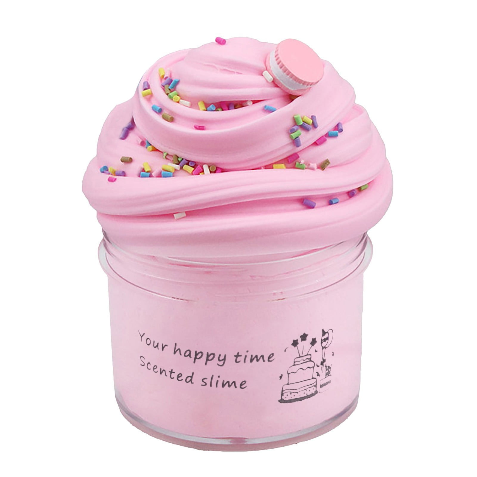 Weerihhol DIY Butter Fruit Kit Soft Non Sticky Cloud Scented Toy Kids 70ml Music Alarm Clock Sky