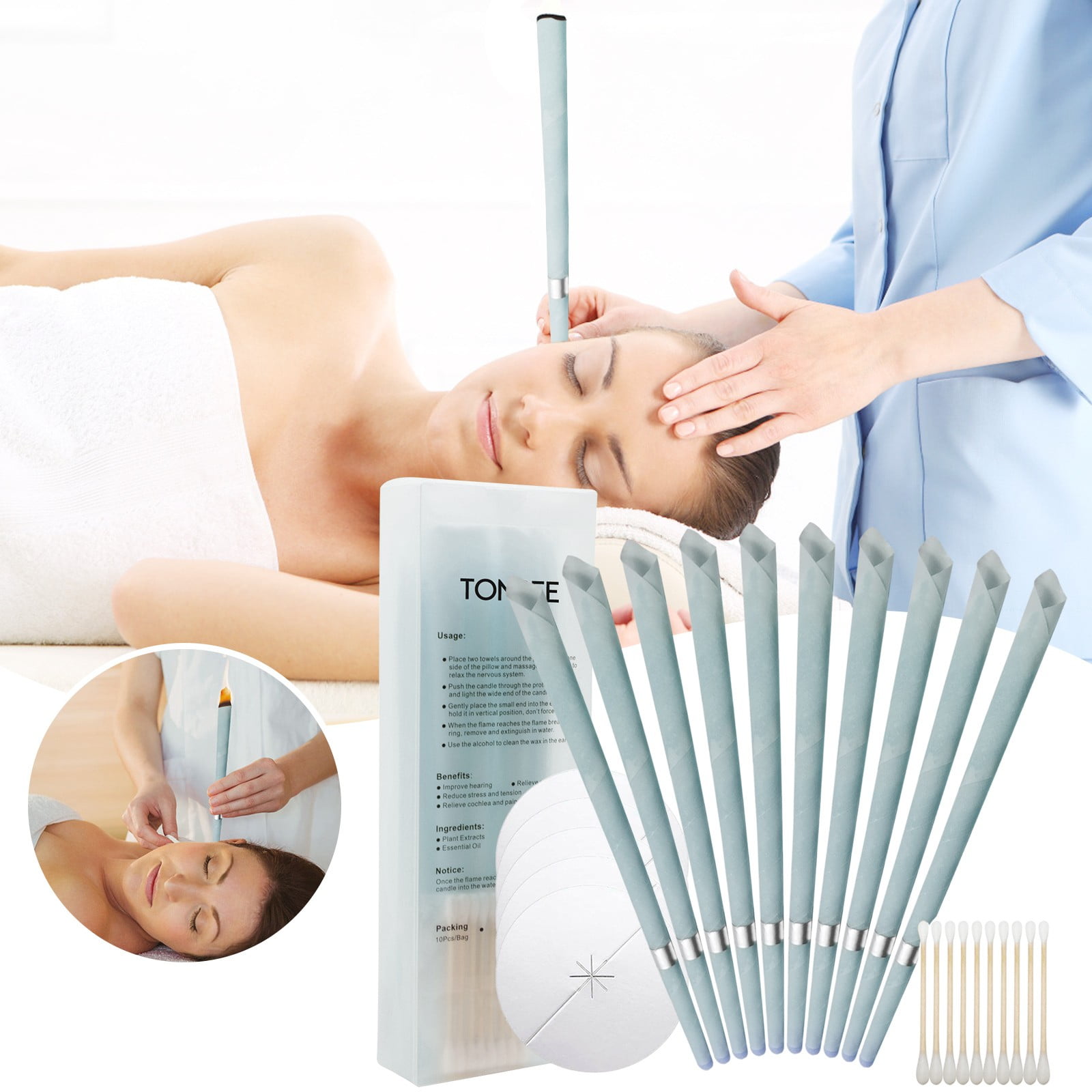 Weerihhol Earwax Candles Hollow Blend Beeswax Ear Cleaning Hearing