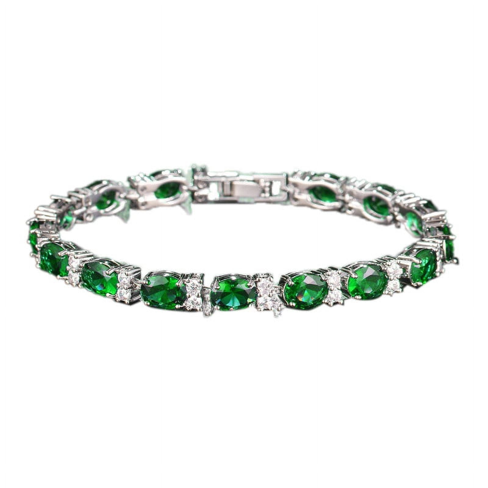 Cuban Bracelet For Women TEN MIRO 4-Piece Silver Bracelet Set For Women - Non-Tarnish Heart, Round, Square & Cuban Link Tennis Bracelets, Stackable Pulseras De Eslabón Para Mujer