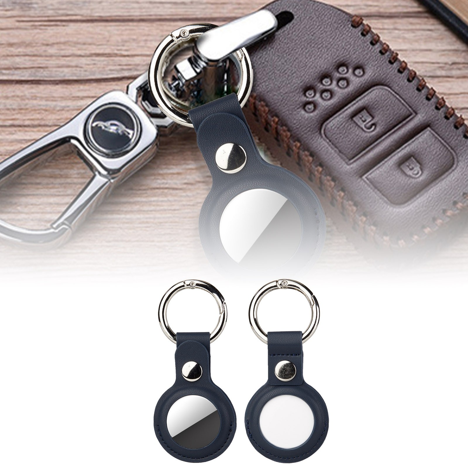 Weerihhol The Loss Solution! Airtag Leather Case Stylish Look Full Now ! Hard Hat Holder for