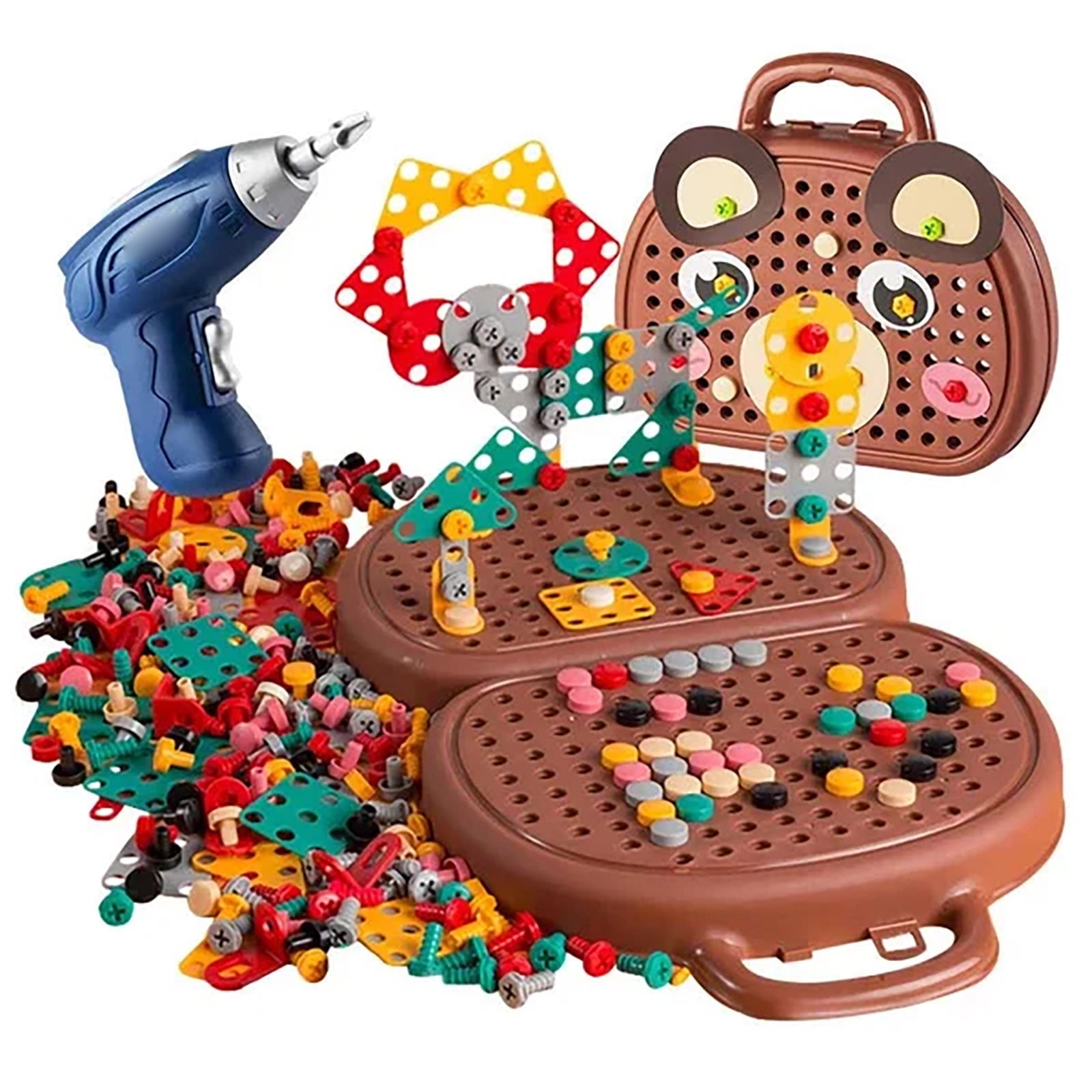 Weerihhol Toolbox With Toys Drill Screwdriver Tool Set Puzzle Preschool