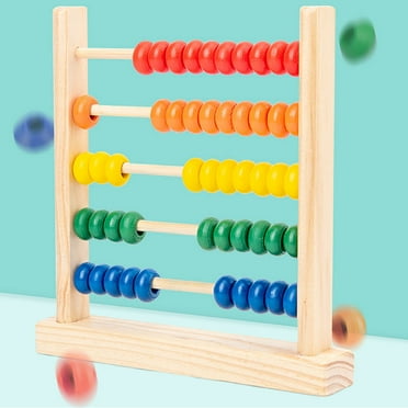 Weerihhol Wooden For Kids Math 50 Counting Toy Beads Multicolor Counters For 3 5 Year Olds Counting Toys For Preschool Learning And Development 1pc Toddler Education Age 3-4