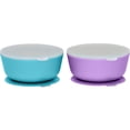 thumbnail image 1 of Weesprout Suction Bowls for Baby & Toddlers, 100% Silicone w/Plastic Lid, Leak Proof, 12oz, Set of 2, 1 of 8