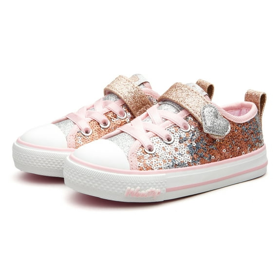Weestep Toddler/Littke Kid Girls Glitter School Casual Sneakers