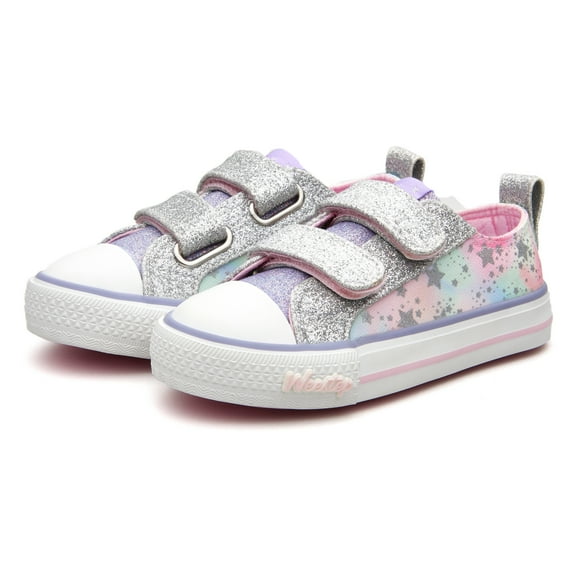 Weestep Toddler/Littke Kid Girls Glitter School Casual Sneakers