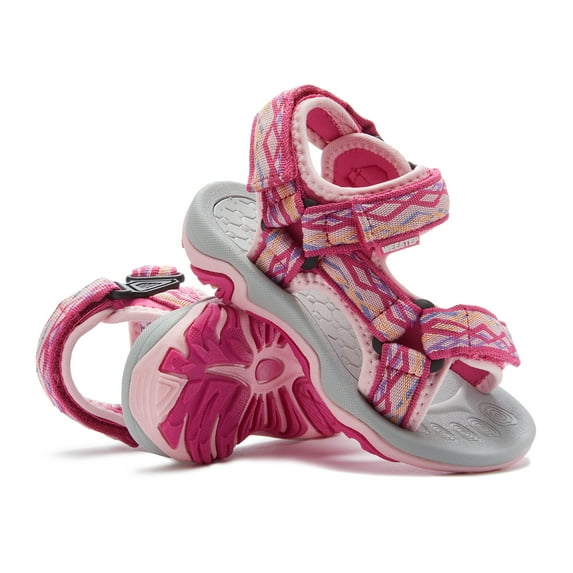 Weestep Toddler Little Kid Boys Girls Adjustable Strap Sandal(12 Little Kid, Pink/Fuchsia)