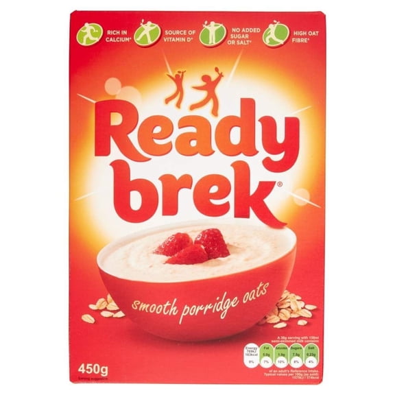 Weetabix Ready Brek Smooth Porridge Oats No Added Sugar or Salt High Oat Fibre 450g