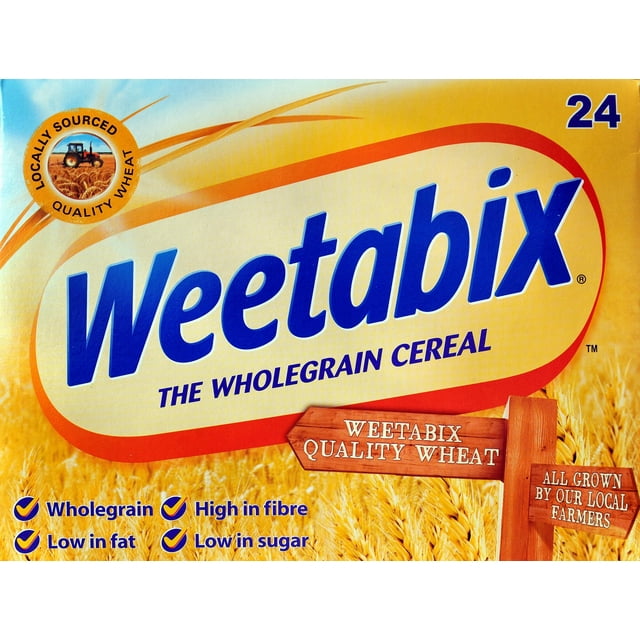 Weetabix Original High Fiber Whole Grain Biscuit Cereal, 14 Oz