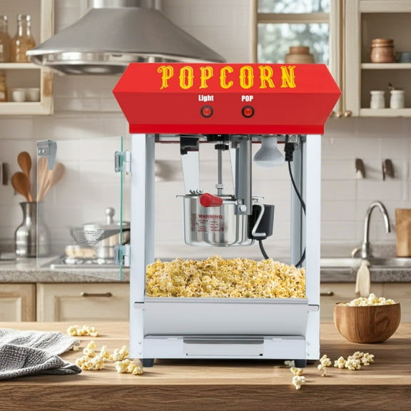 Weetoo Countertop Popcorn Machine Maker 6 oz with Measuring Spoon