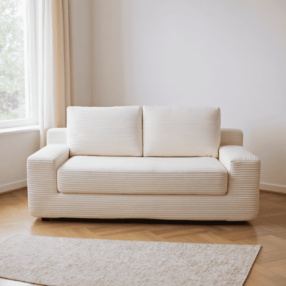 Weetoo Sofa Couch Corduroy Modular Sectional Couches 2-Seater Sofas Bed for Living Room