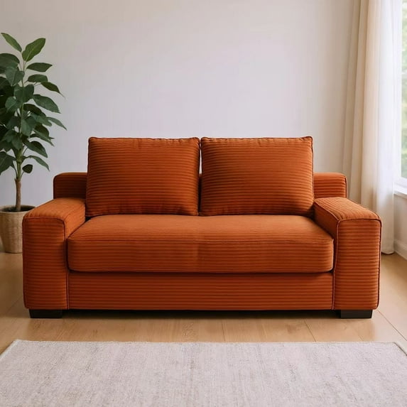 Weetoo Sofa Couch Corduroy Modular Sectional Couches 2-Seater Sofas Bed for Living Room