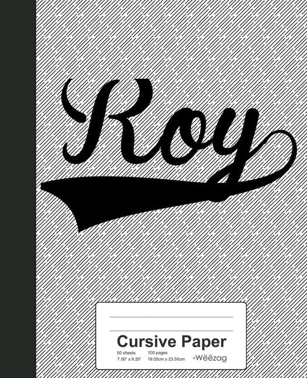 Weezag Cursive Paper Notebook: Cursive Paper : ROY Notebook