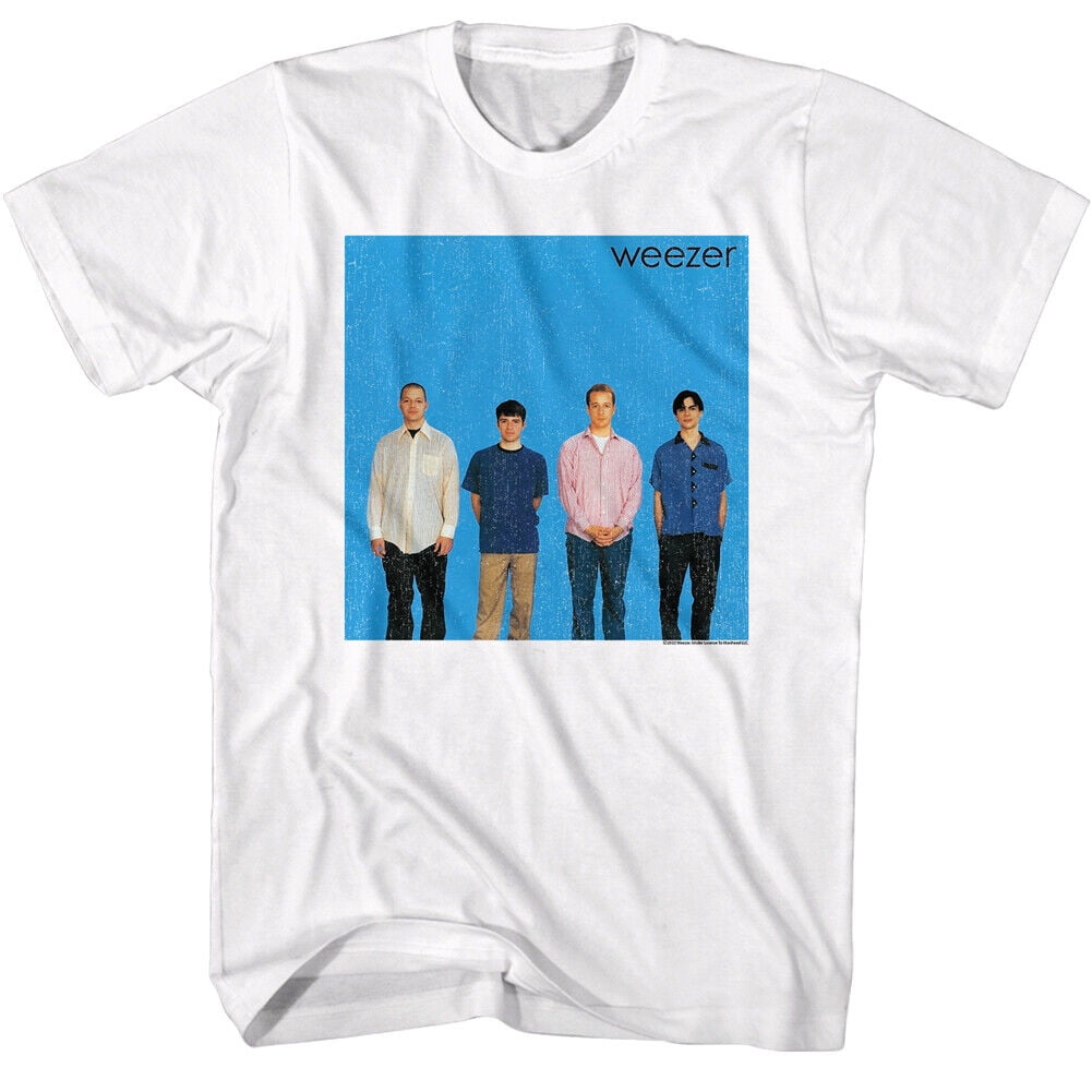 Weezer Blue Album Cover Men's T Shirt Debut Alt Rock Band LineUp 1993