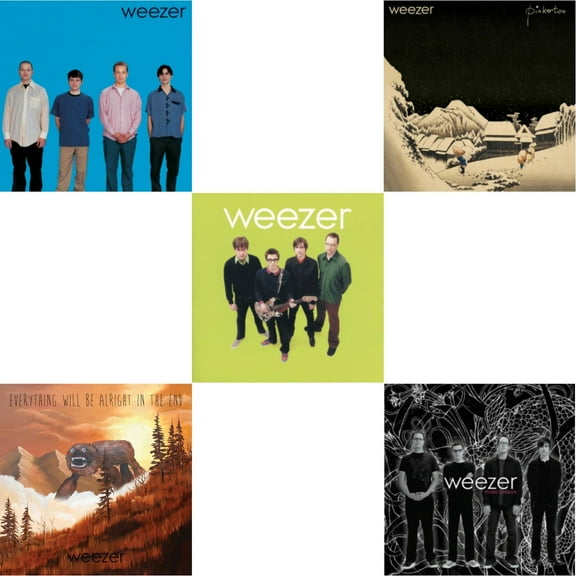 Weezer (Blue Album) & Everything Will Be Alright In The End & Weezer (Green Album) & Pinkerton & Make Believe [LP Vinyl Bundle]