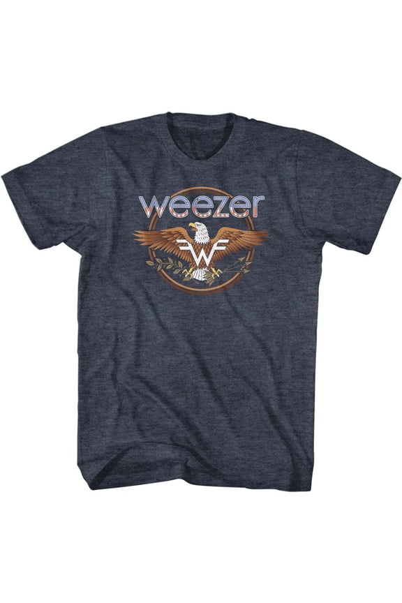 Weezer Eagle Navy Heather Adult T-Shirt