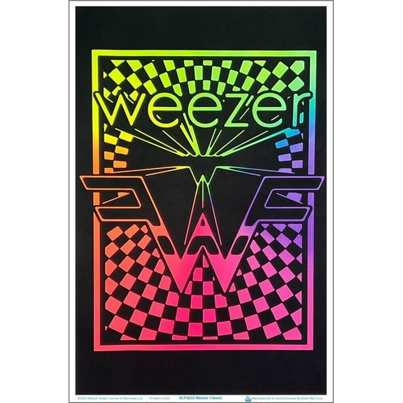 Weezer Logo Flocked Blacklight Poster - 23" x 35"