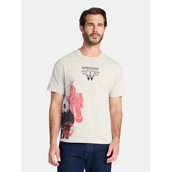 Weezer Men's and Big Men's Boxy Fit Graphic Tee, Sizes XS-3XL